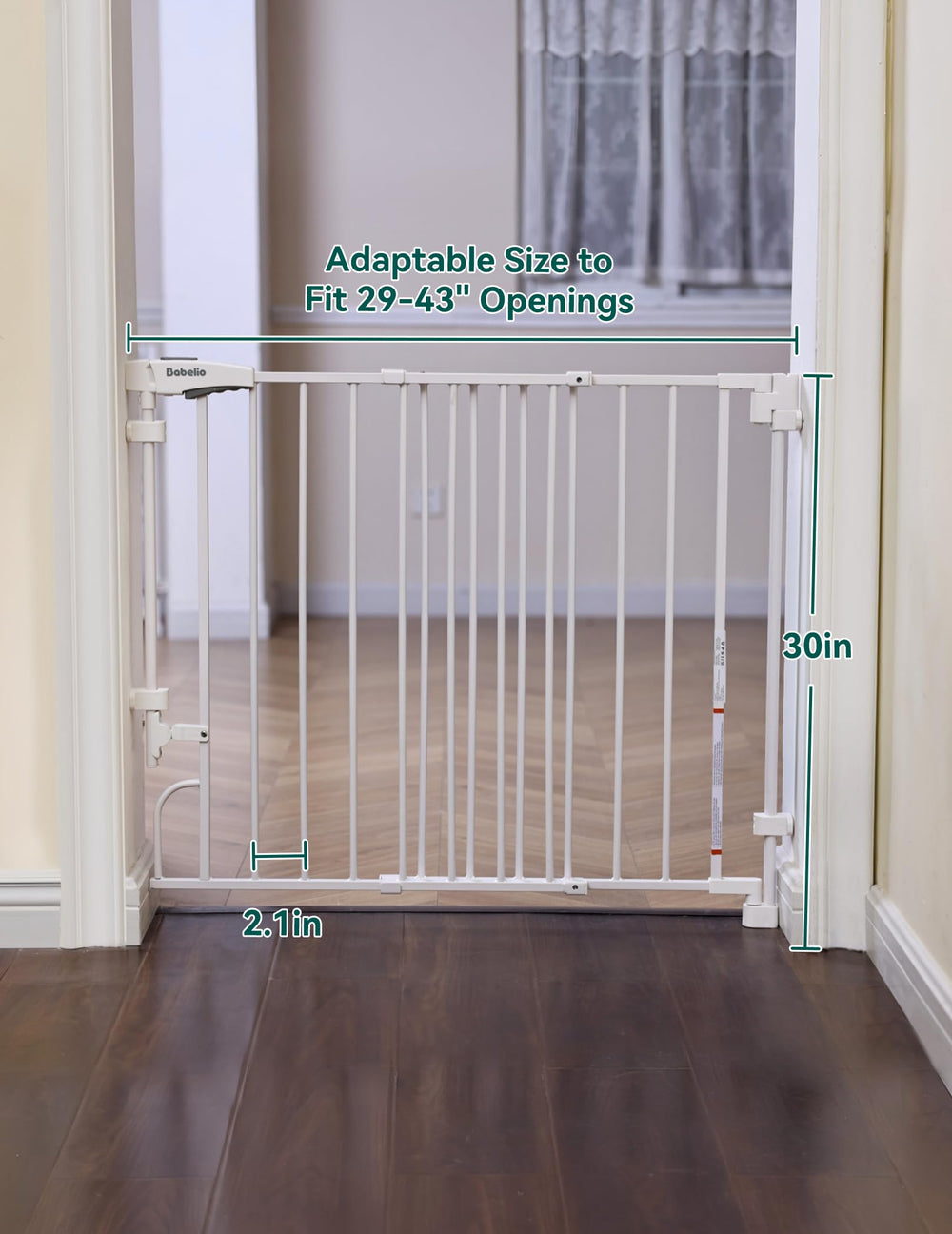 BABELIO skirting pads included for safe mounting on walls.