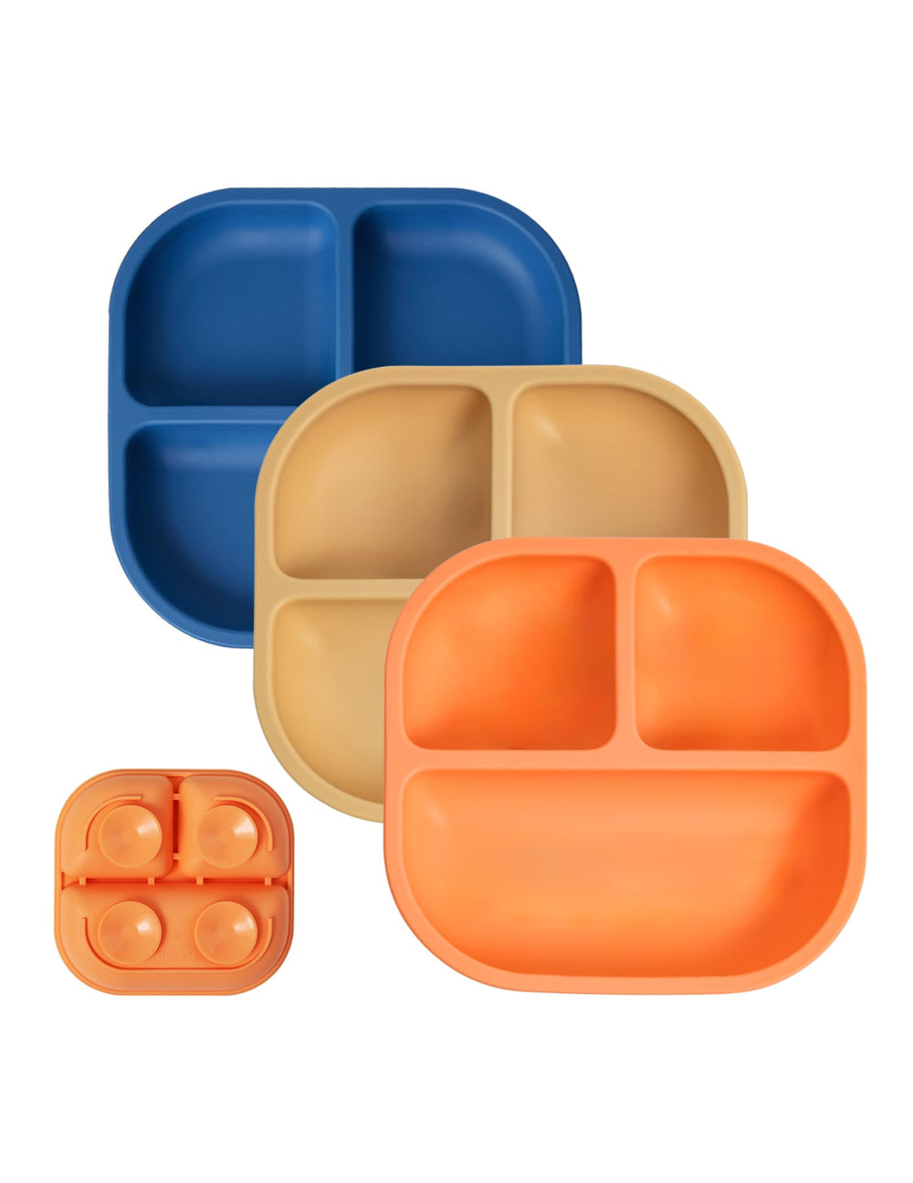 BABELIO suction plate on table with secure stay-put grip for mess-free meals