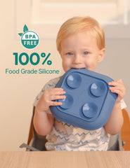 BABELIO suction plate undivided design provides ample space for mixed meals.
