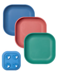 BABELIO suction plates with four suction cups secure to the table for mess-free meals