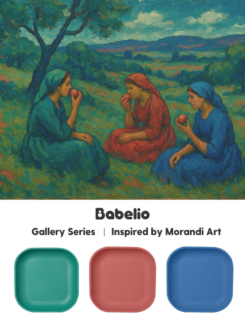 BABELIO durable silicone plate that resists drops and rough use