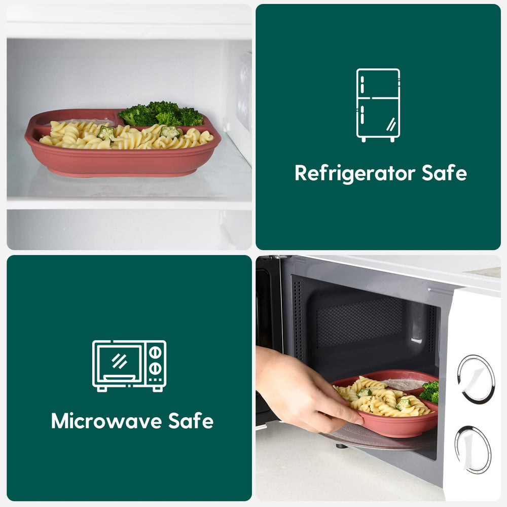 BABELIO travel-friendly suction plate prevents spills during outings.