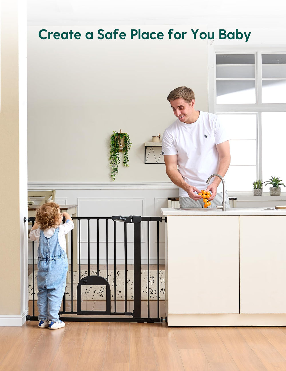 BABELIO Durable steel gate withstands daily use.