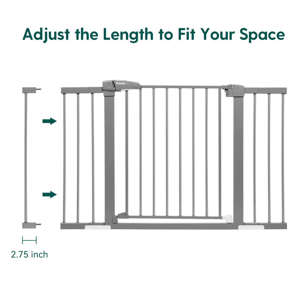 BABELIO walk-through gate with door enables easy pet access while keeping kids safe.