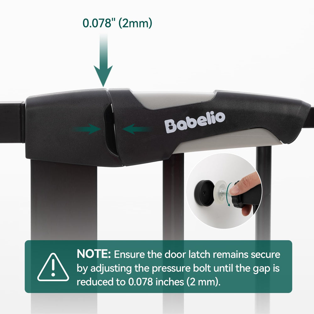 BABELIO walk-thru design lets you pass with a baby or groceries in hand.