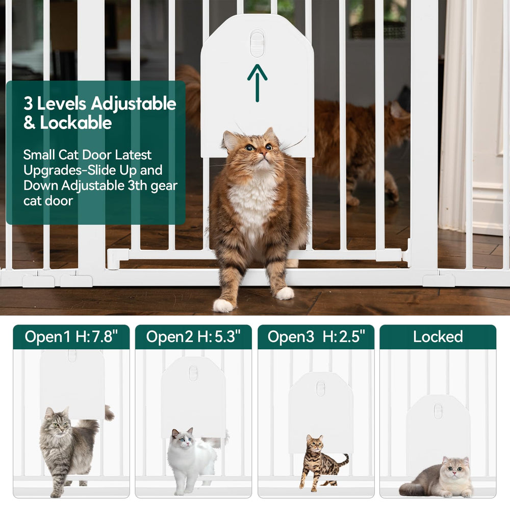 Babelio walk-thru gate with pet door for easy one-handed passage