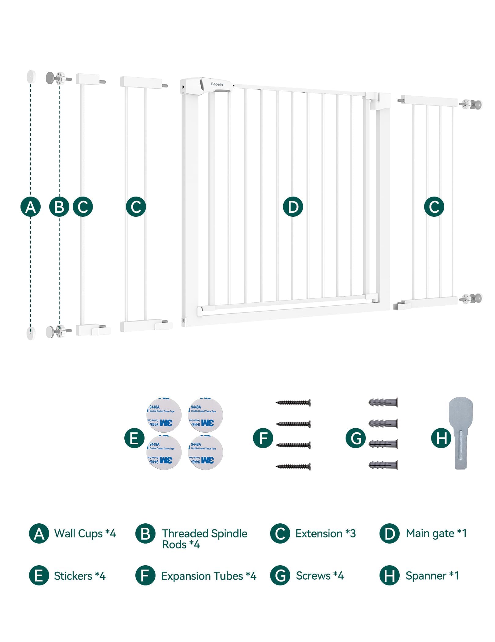 Babelio wall protectors kit guards walls during installation.