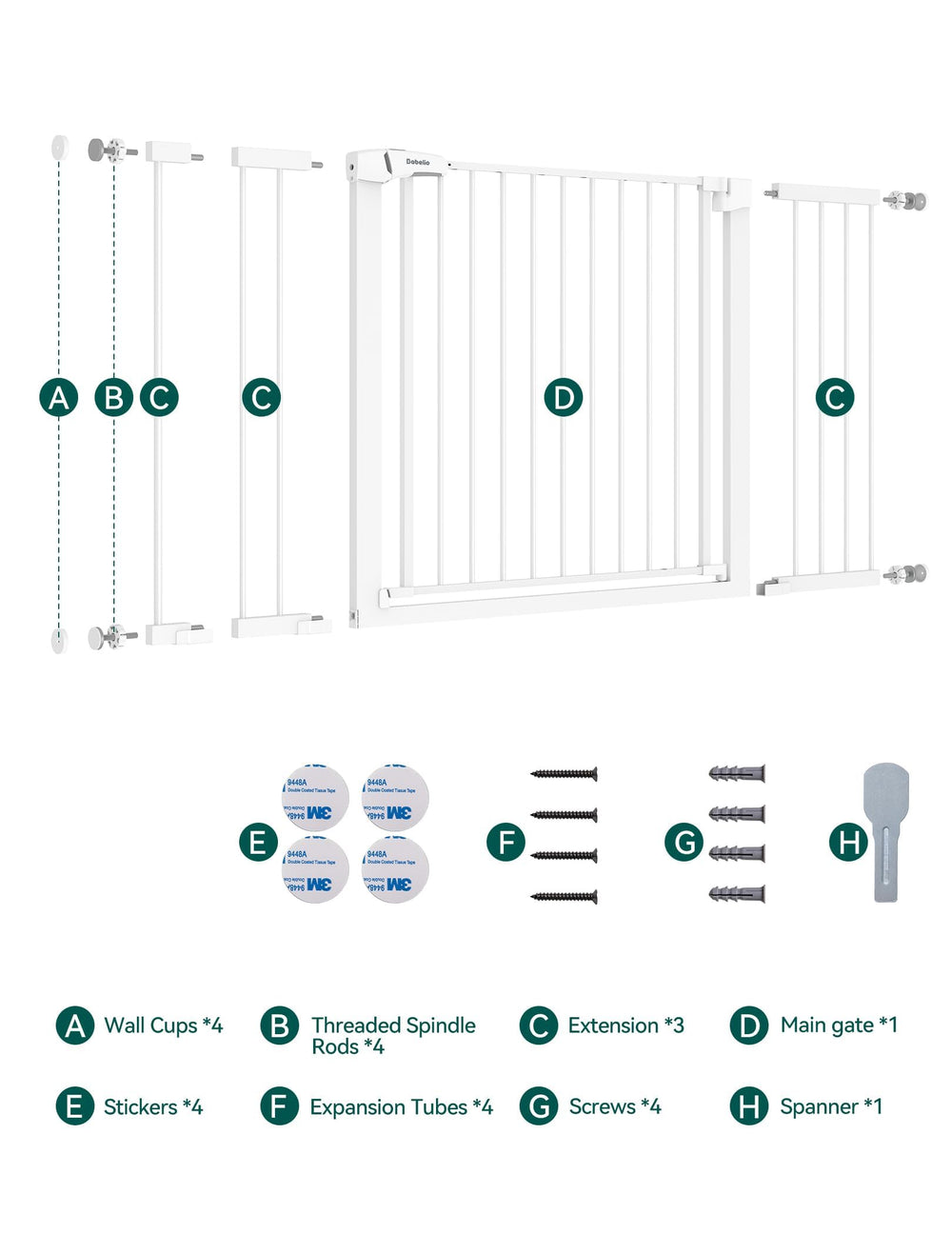 Babelio wall protectors kit guards walls during installation.
