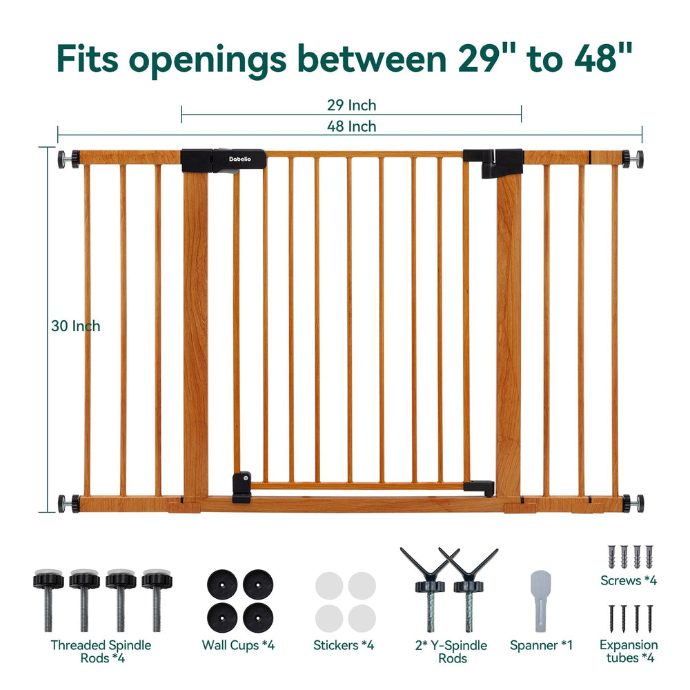 BABELIO wall protectors accompany the gate to prevent marks