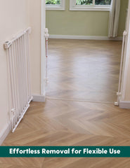 BABELIO Wide Walk-Through Gate enabling smooth passage for people and pets.