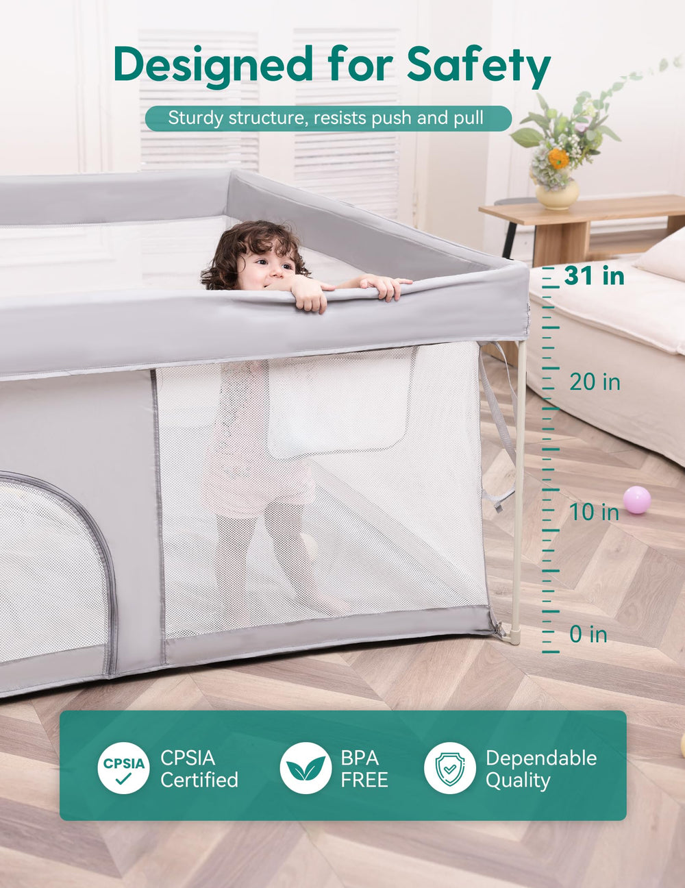 BABELIO zip door allows easy interaction during playtime.