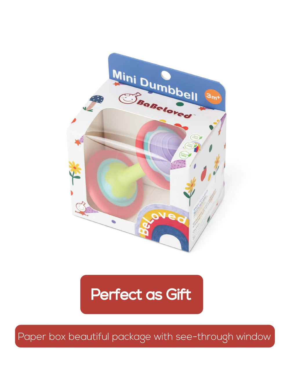 BaBeloved Montessori-inspired teether promotes independent exploration safely.