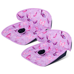 Babenest butterfly-purple cover front view, engaging design to reduce car seat anxiety