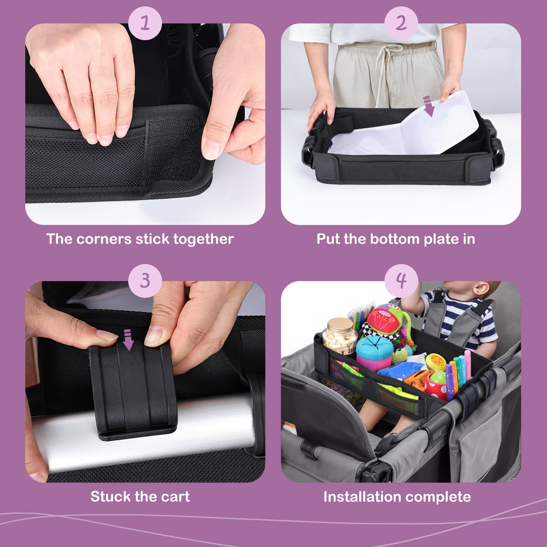 Babenest snack tray uses thickened durable material for daily use.