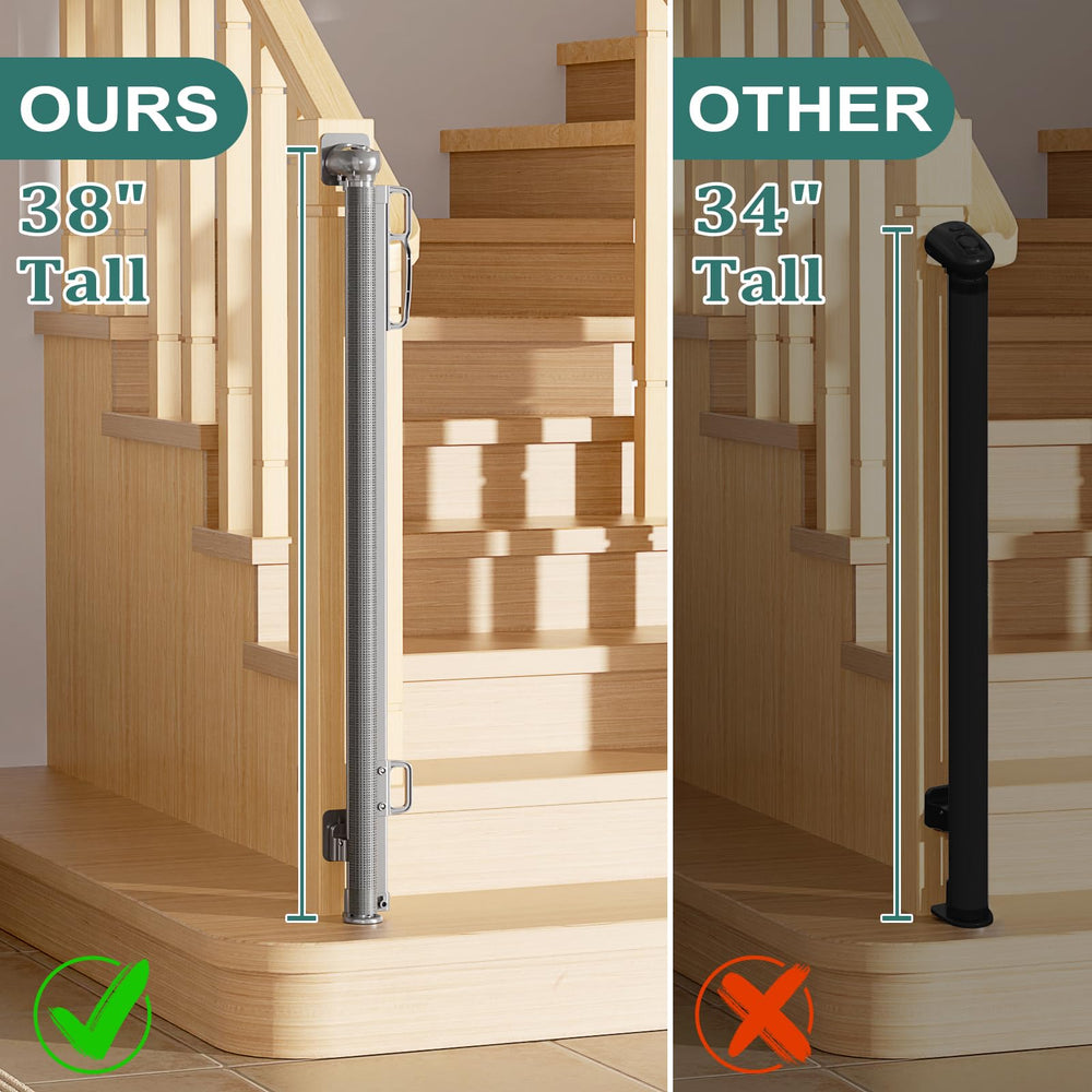 Babepai 54-inch wide gate expanding to fit a wide opening.