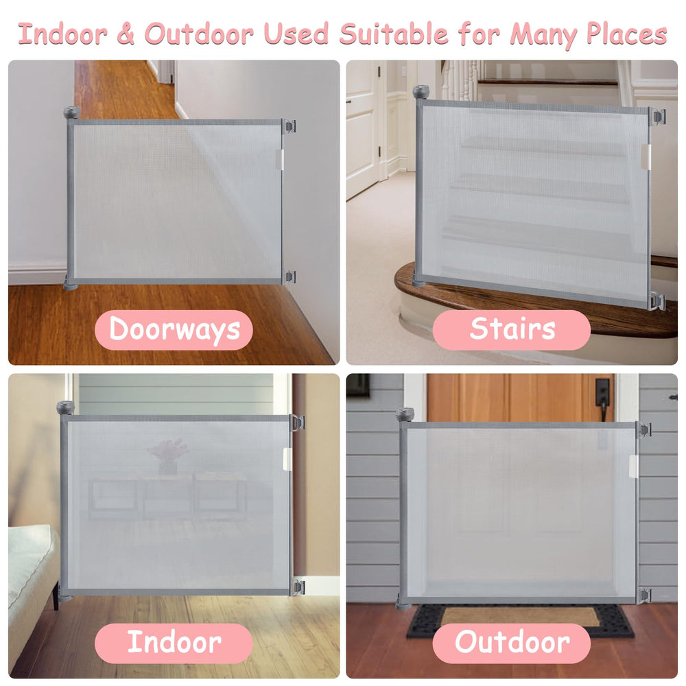 Babepai gate stowed in a compact, space-saving position.