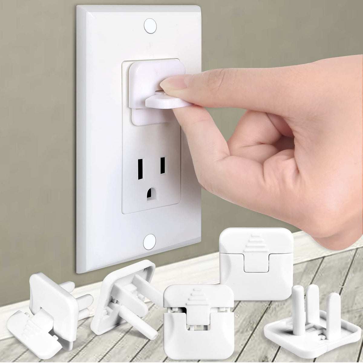 Babepai outlet covers 38-pack white in-socket view guards curious hands.
