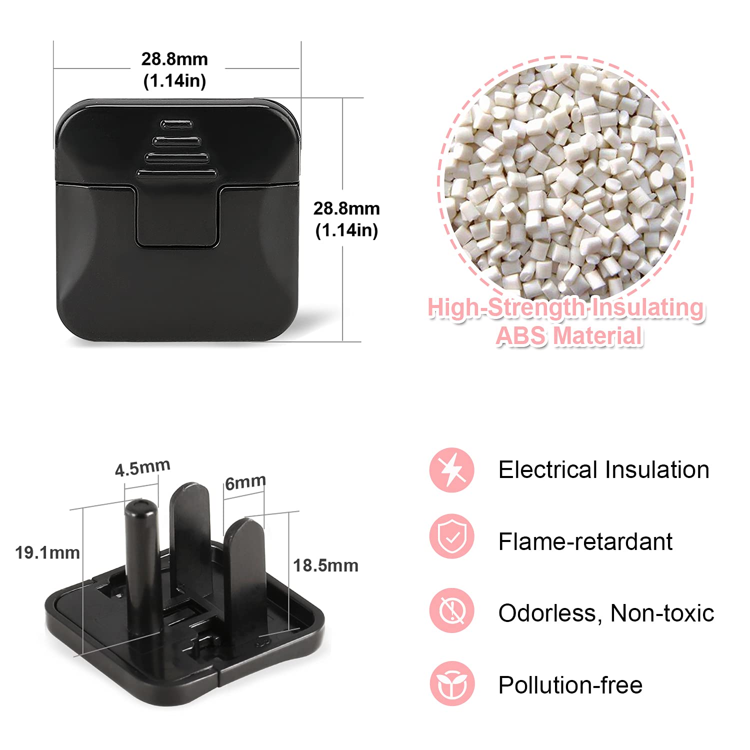 Babepai outlet covers show easy pull handle for quick removal.