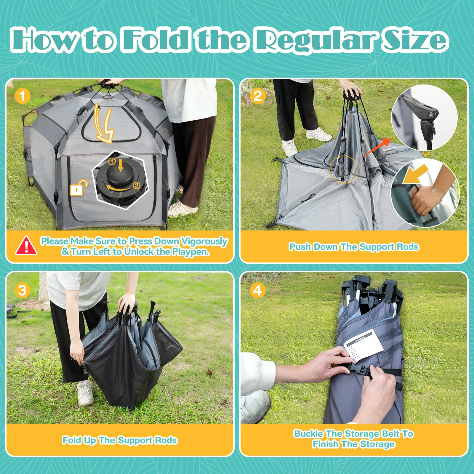 Babepai safety features with lockable joints and buttons