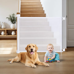 Babepai retractable gate extended to 52 inches for wide openings, ideal for stairs