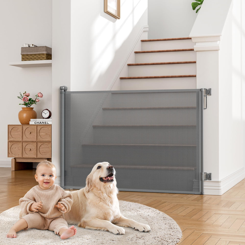 Babepai retractable gate wide doorway 55in offers versatile doorway protection for busy homes.