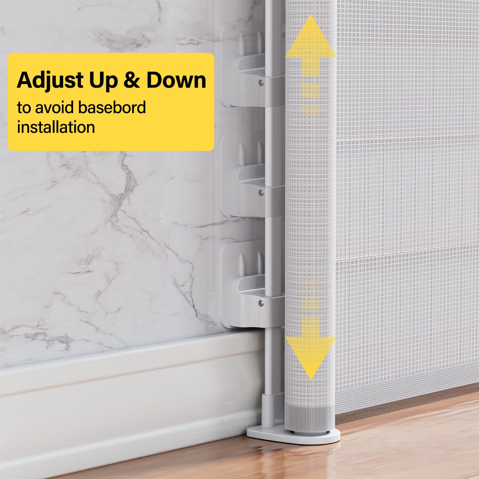 Babepai retractable mesh stores neatly to save space