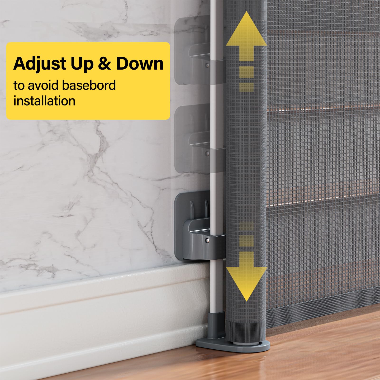 Babepai retractable gate extends up to 54 inches wide.
