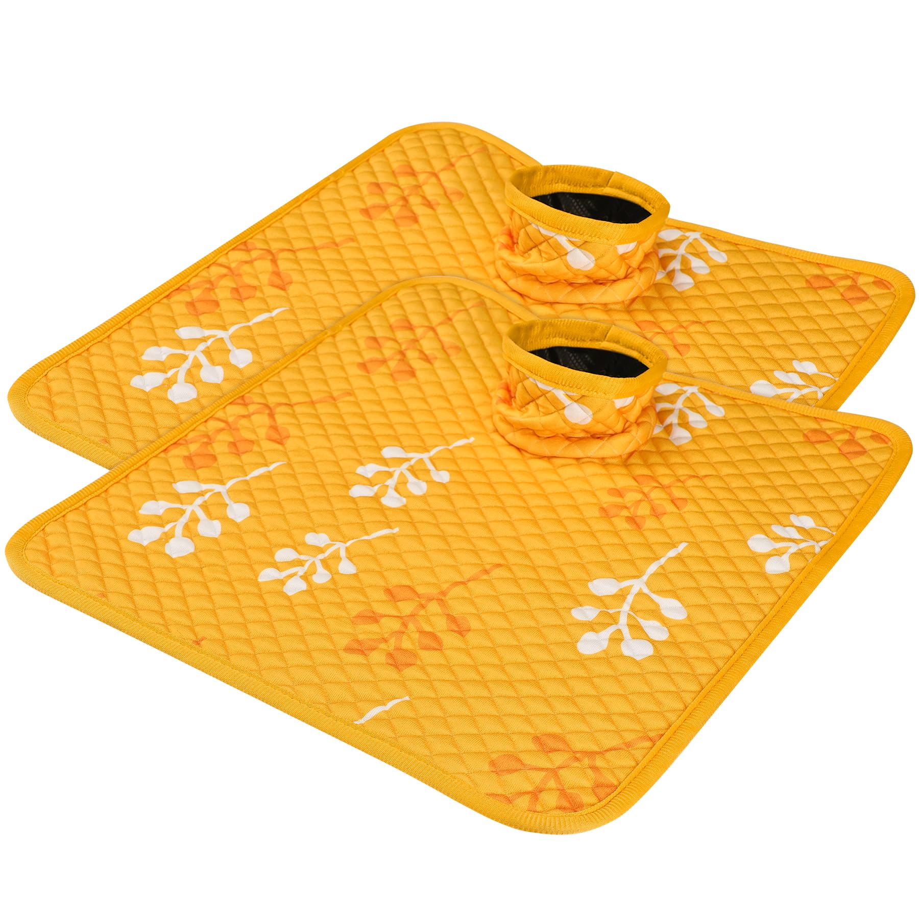 Babepets car seat protector dual pack with waterproof base for leak-free protection.