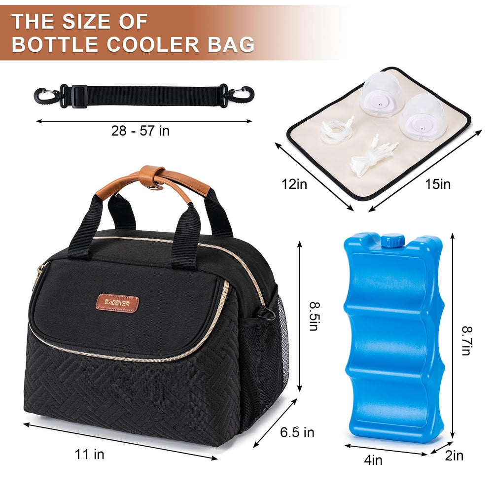 BABEYER adjustable shoulder strap enables cross-body carrying.