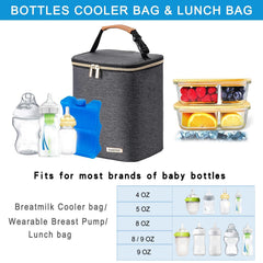 BABEYER bottle tote with insulated liner preserves four 9-ounce bottles