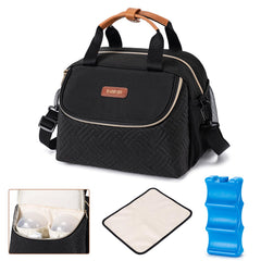 BABEYER breastmilk cooler bag interior with insulated lining for temperature stability.