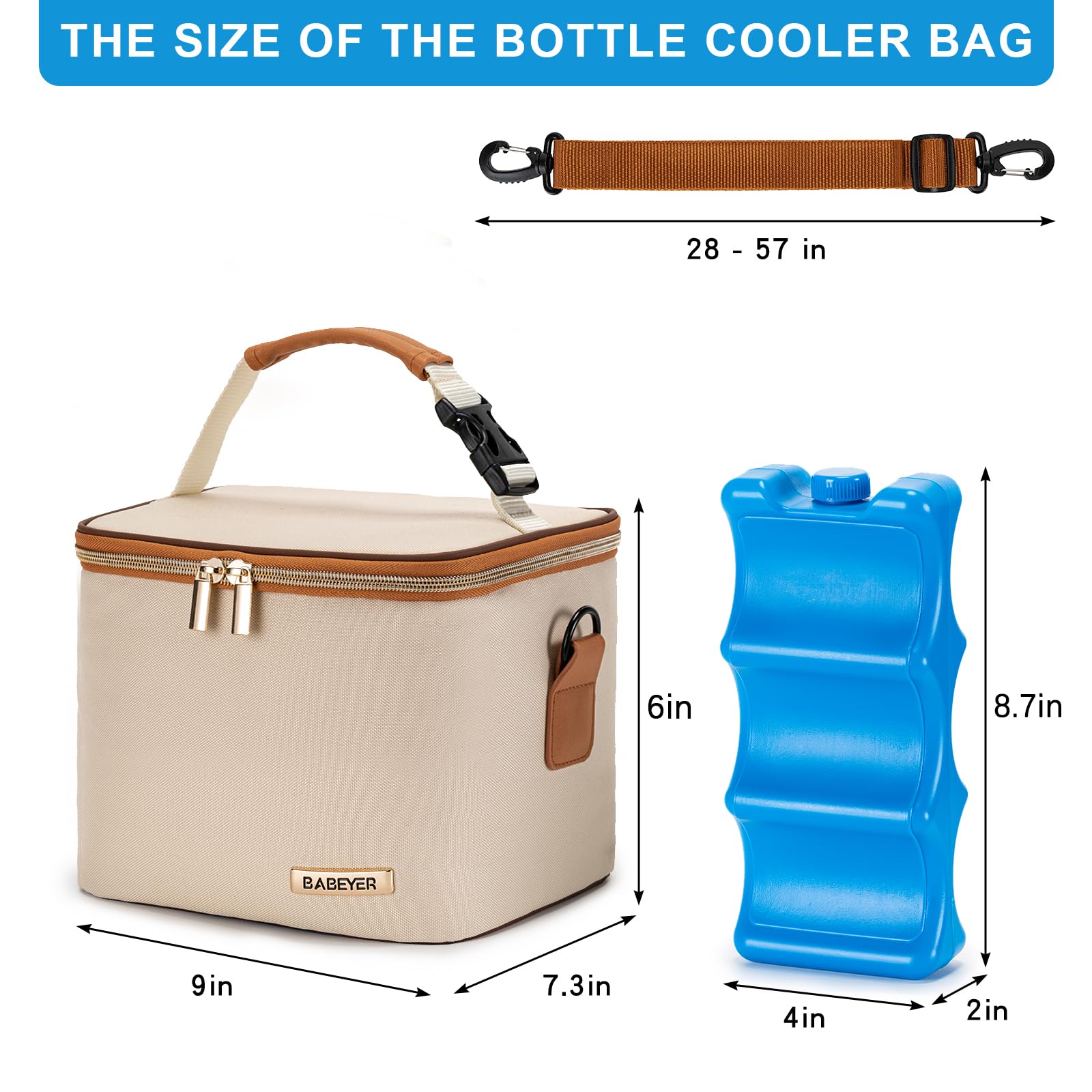 BABEYER breastmilk cooler bag doubles as lunch bag for fruits and meals