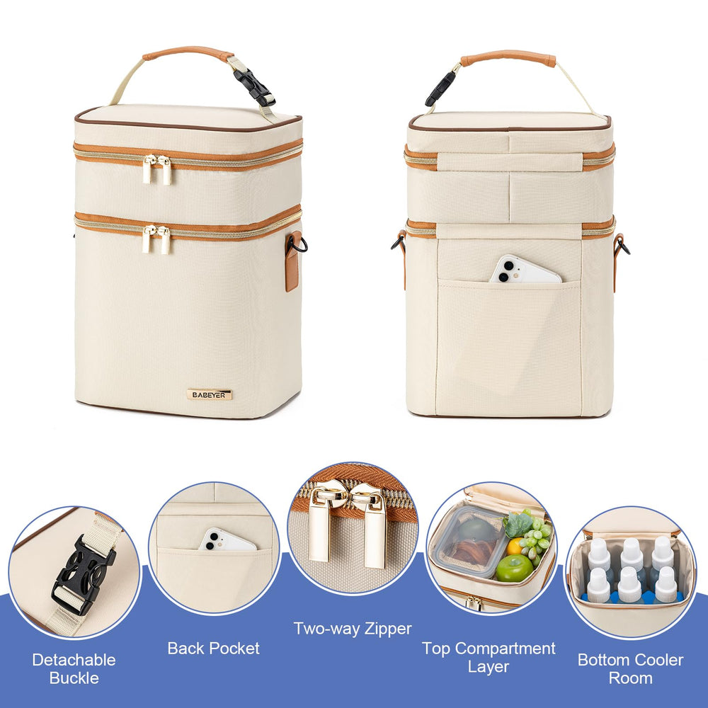 BABEYER two-layer design for easy organization of bottles and foods