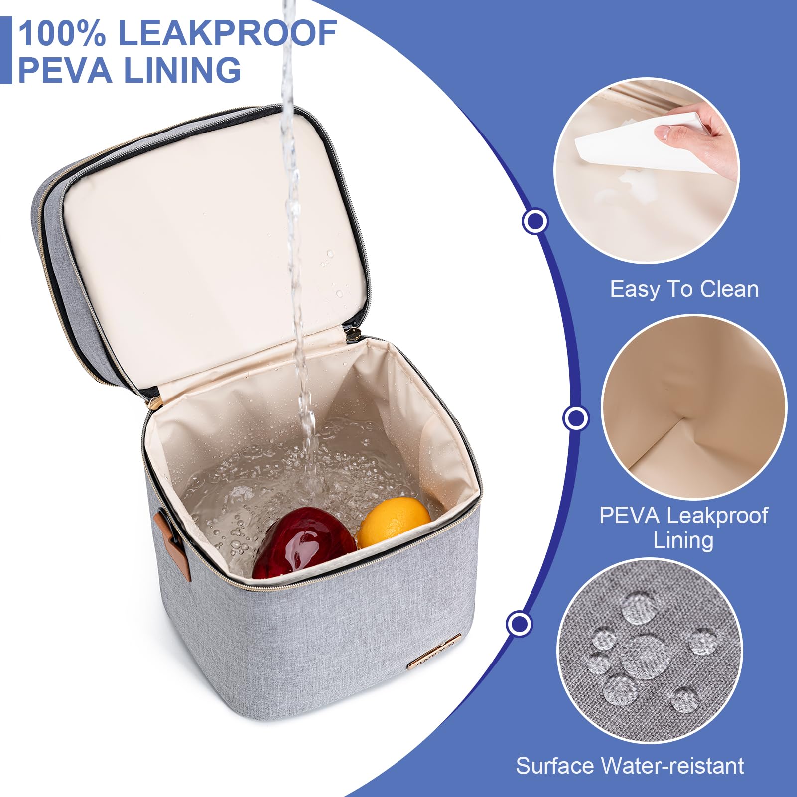 Upper layer provides space for snacks or meals during outings