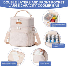BABEYER breastmilk cooler with reusable ice pack provides up to eight hours of cooling