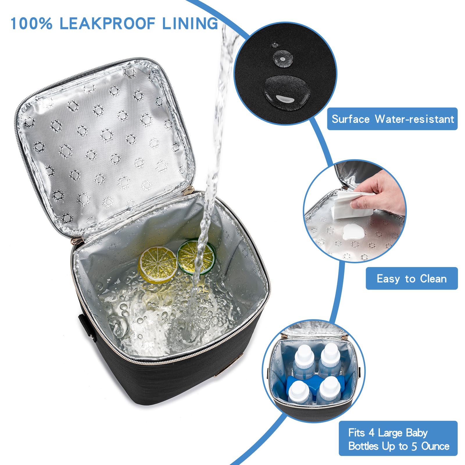 BABEYER Cooler Bag insulated lining maintains temperature for long outings.