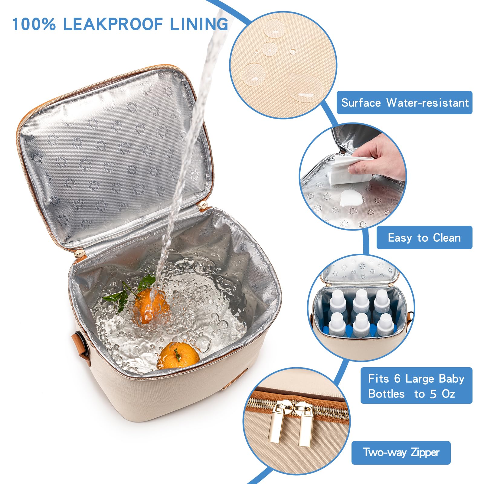 BABEYER cooler bag side pocket keeps keys and phone handy