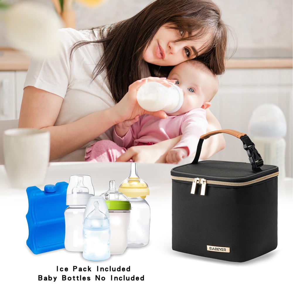BABEYER Durable polyester exterior with waterproof wipeable lining.
