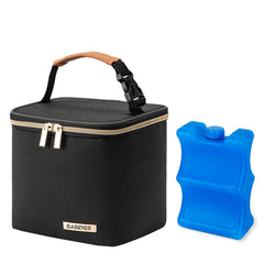 BABEYER Insulated Bottle Bag with ice pack keeps breast milk cool for hours.