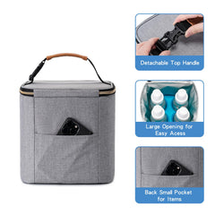 BABEYER insulated lining helps maintain milk temperature for hours.