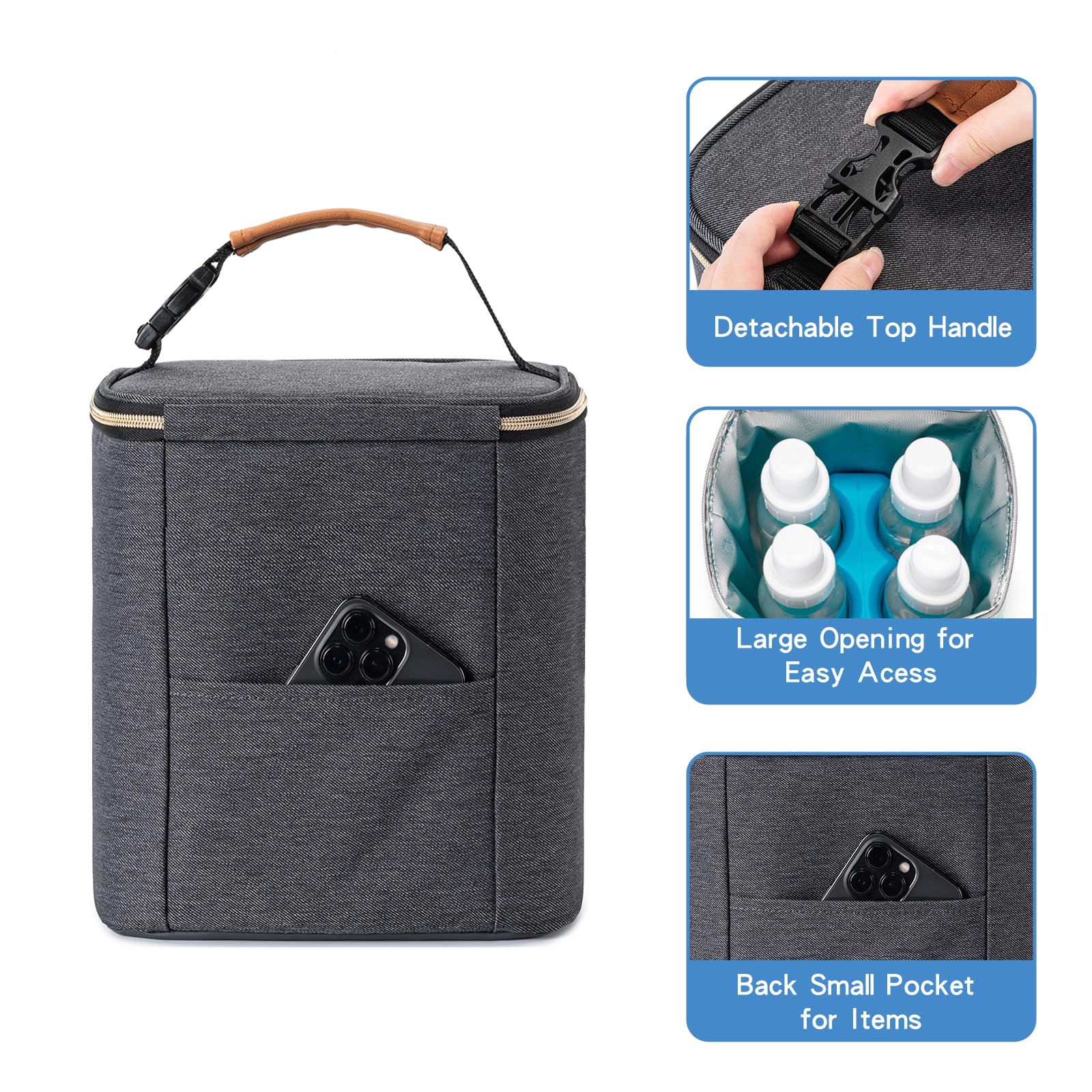 BABEYER side pocket keeps keys and phone within reach