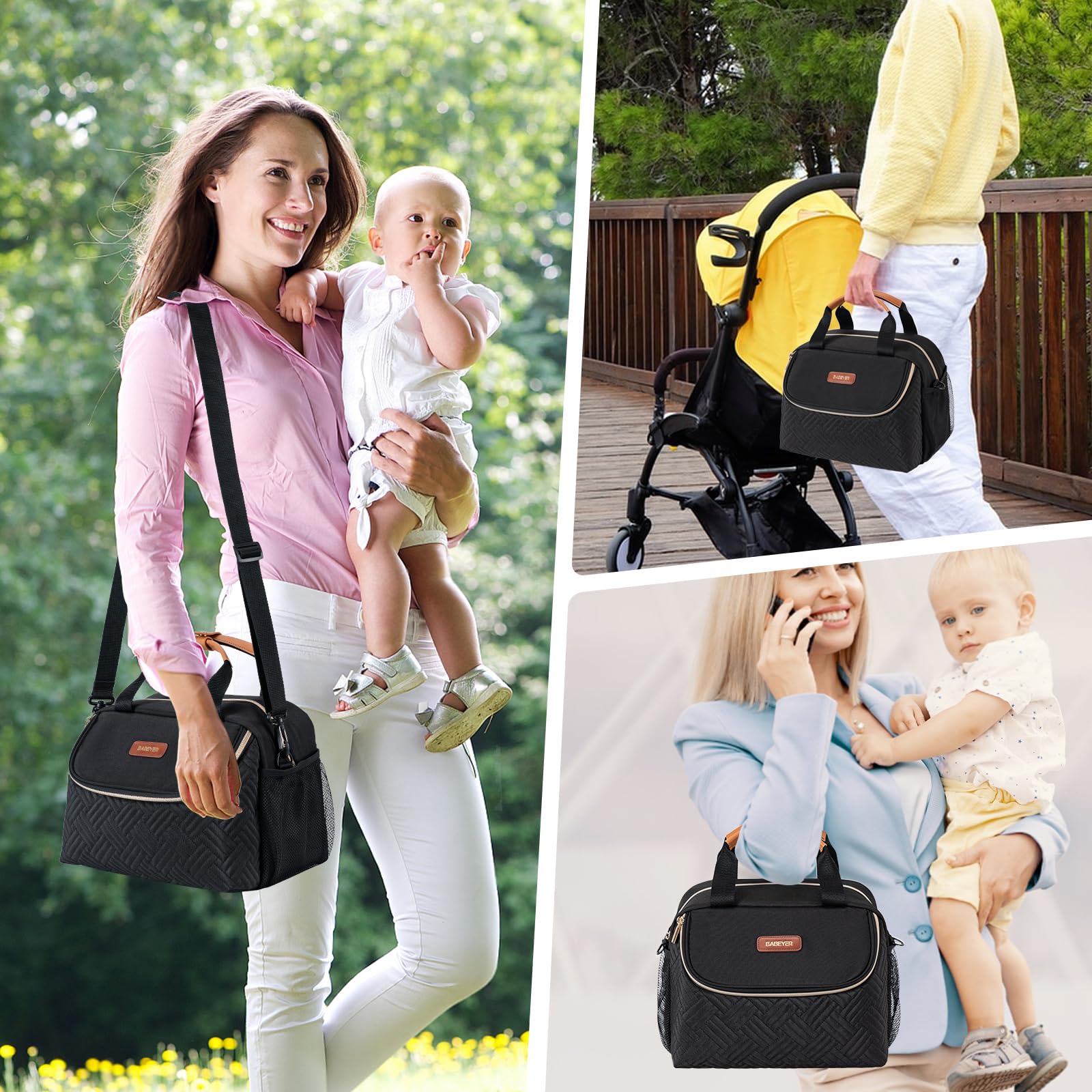 BABEYER side pocket stores keys and phone for quick access.