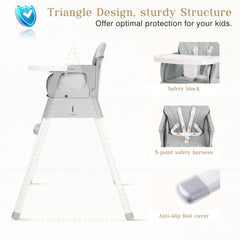 Stable pyramid legs with anti-slip pads on BABHAMNESS chair.