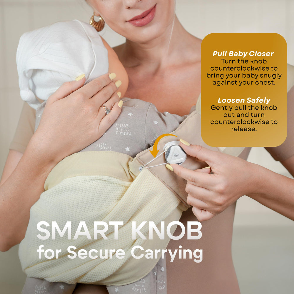 BabieBoo sling breathable cotton fabric keeps baby cool and comfy