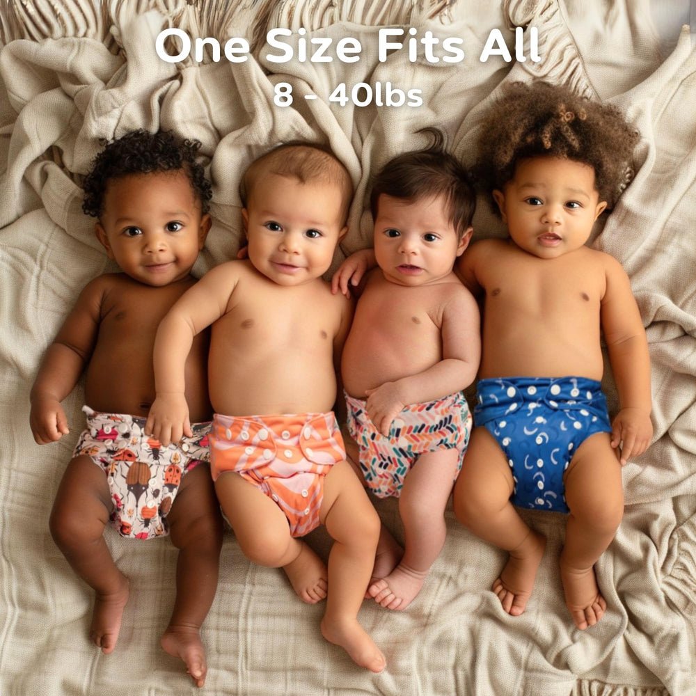 Soft fabric blend used in Sprout diaper for gentle skin contact.