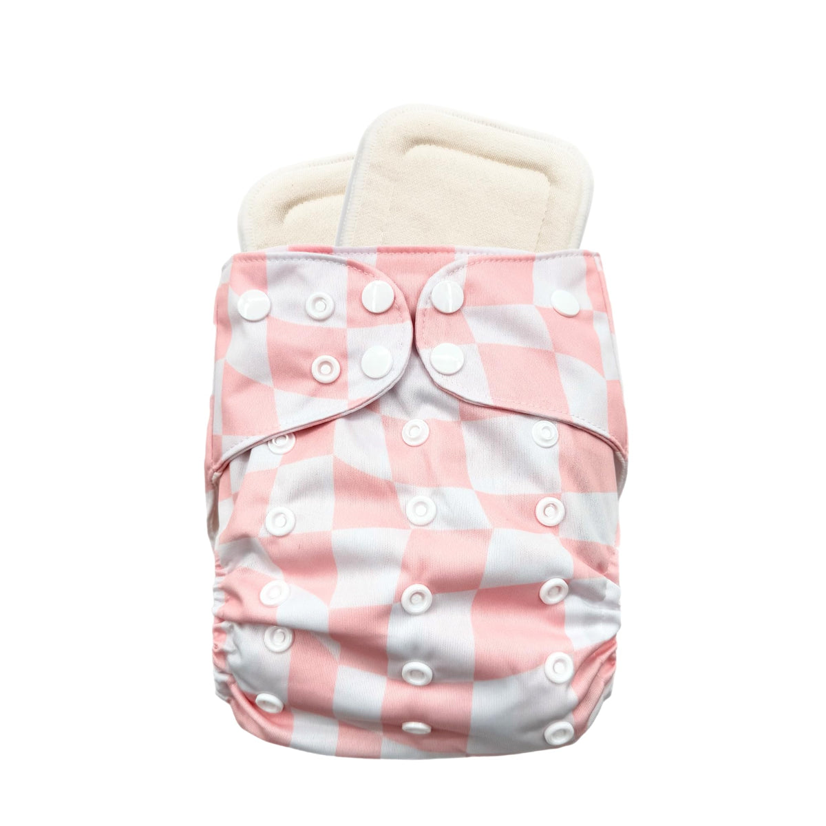 Outer shell of Babies Beginning Sprout pocket diaper shows breathable, leak-ready fabric.