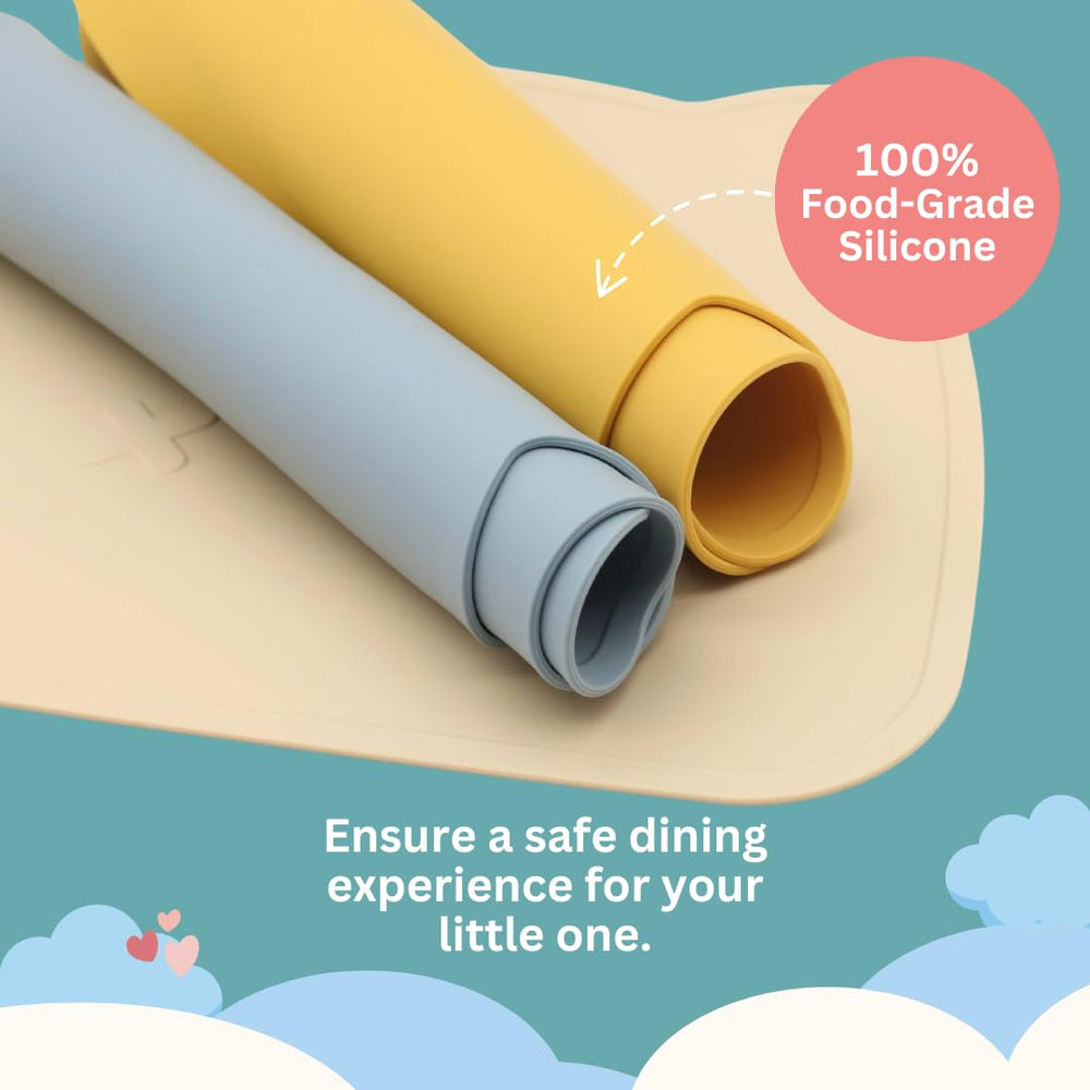 Babies & Cuties 100% silicone material ensures safe dining for babies