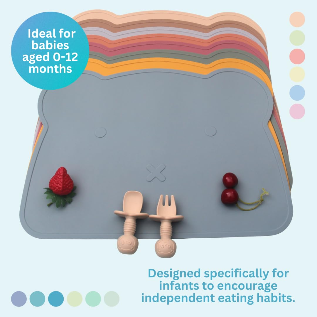 Babies & Cuties suction plate secured to table for independent feeding