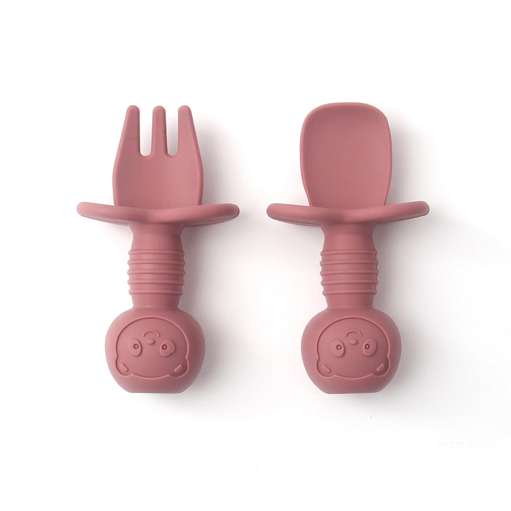 Babies & Cuties Toddler Fork & Spoon Set wide view supports independent self-feeding