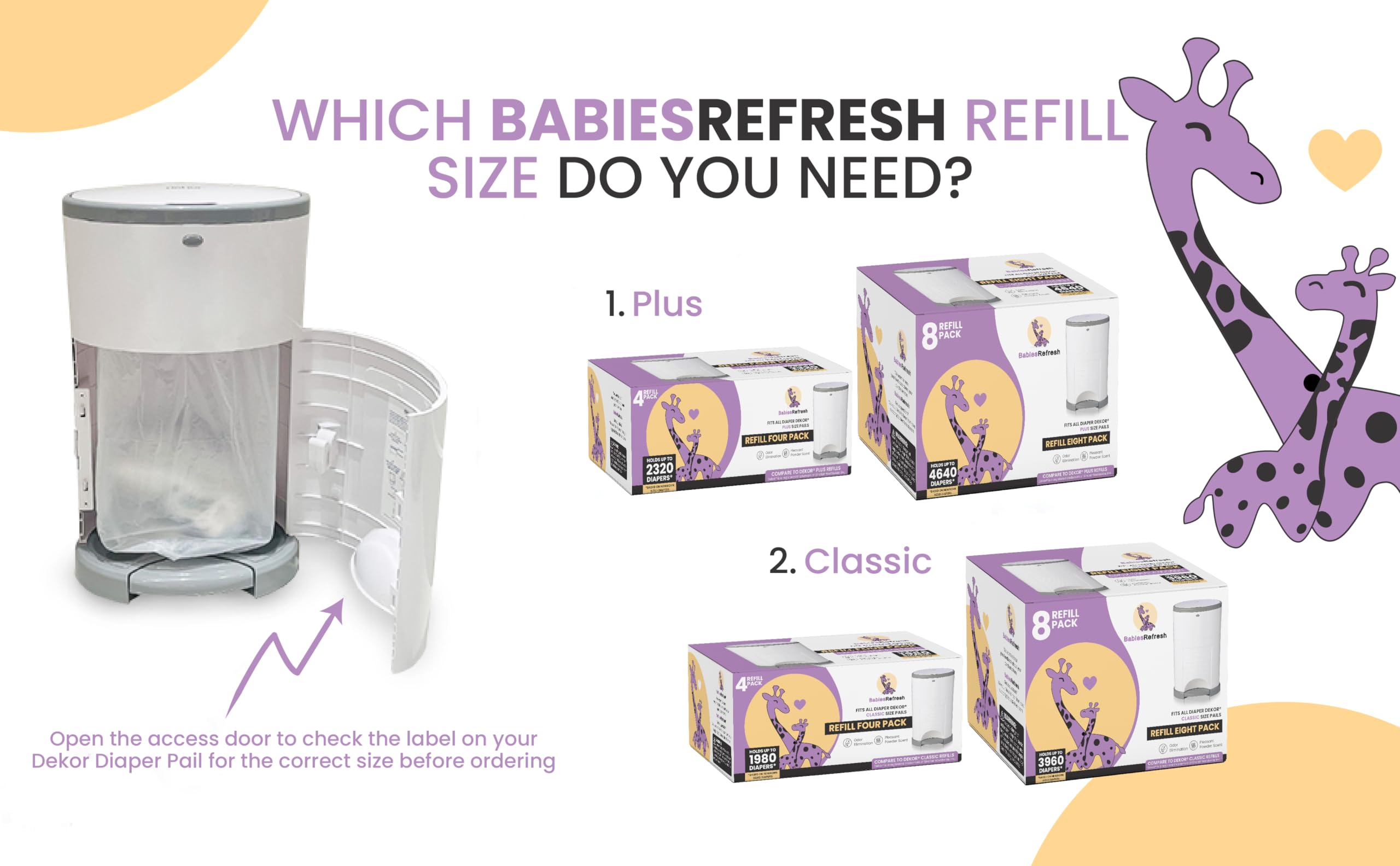 Compatible with DEKOR Classic pails for quick refills